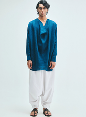 Indigo Cowl Neck Kurta
