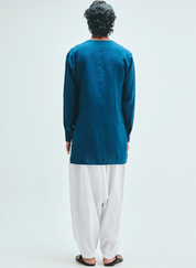 Indigo Cowl Neck Kurta