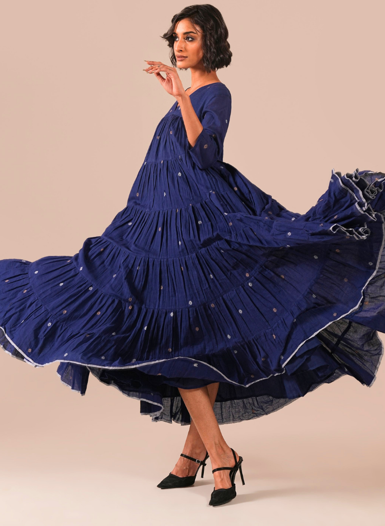 Indigo Echo Dress