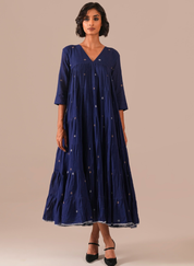 Indigo Echo Dress
