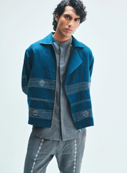 Indigo Kantha Jacket
