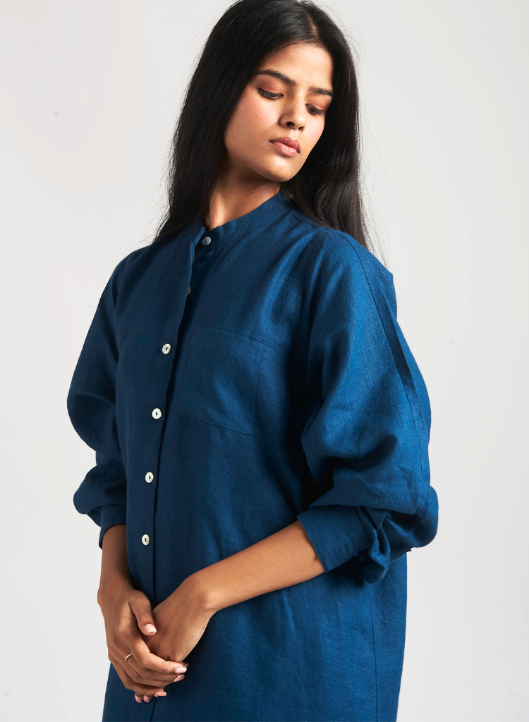 Indigo Shirt Dress