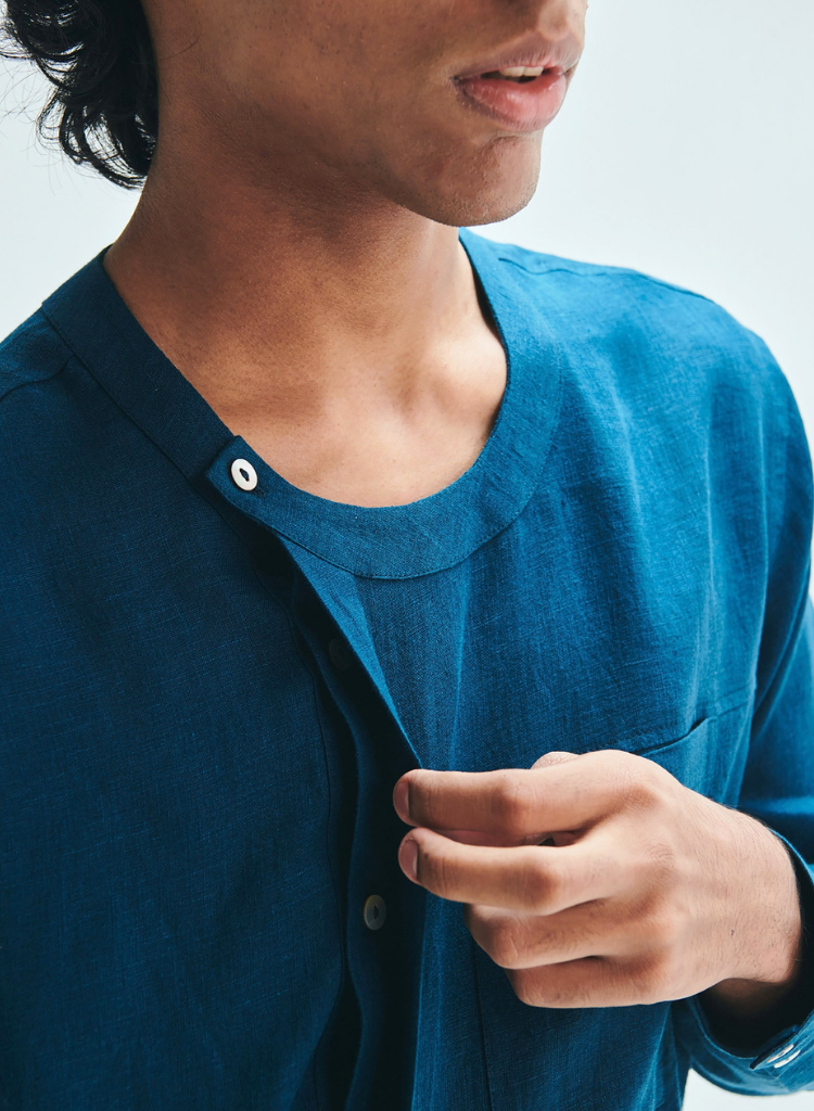 Indigo Side Placket Shirt