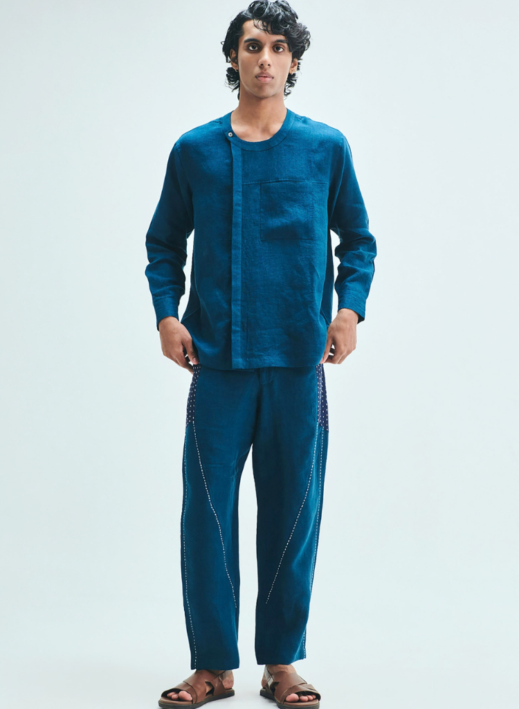 Indigo Kantha Pants