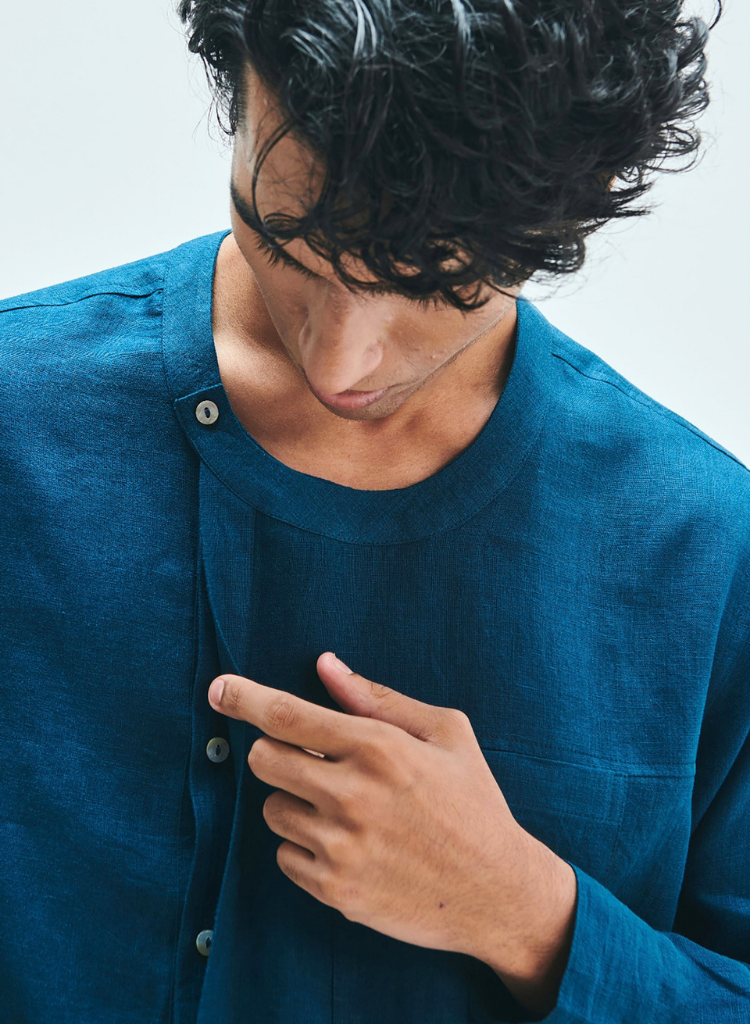 Indigo Side Placket Shirt