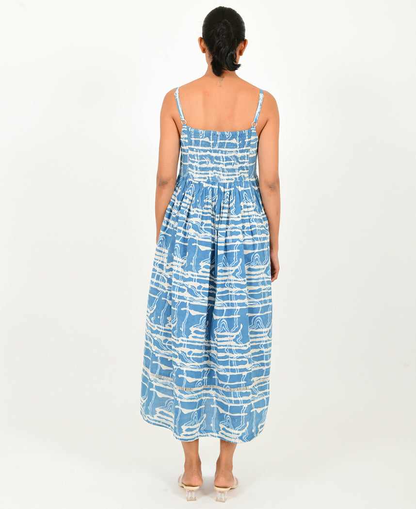 Indigo Splash Gather Dress