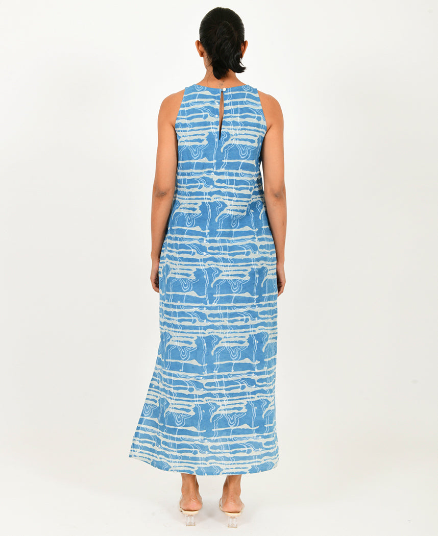 Indigo Splash Maxi Dress