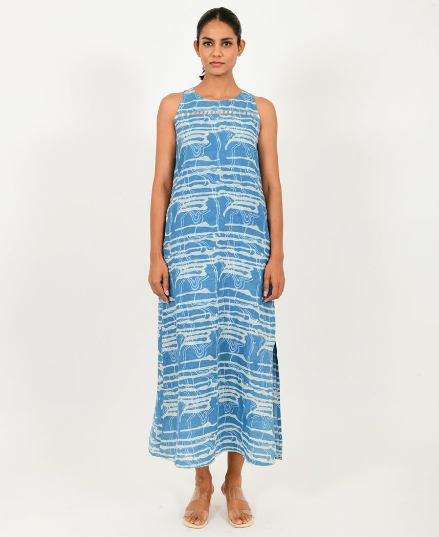 Indigo Splash Maxi Dress