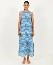 Indigo Splash Maxi Dress