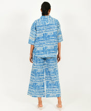 Indigo Splash Shirt Set
