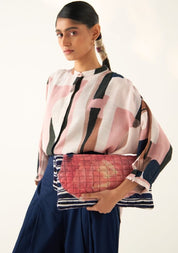 Indigo Stripes Quilted Bag