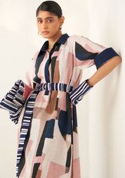 Indigo Stripes Quilted Bag