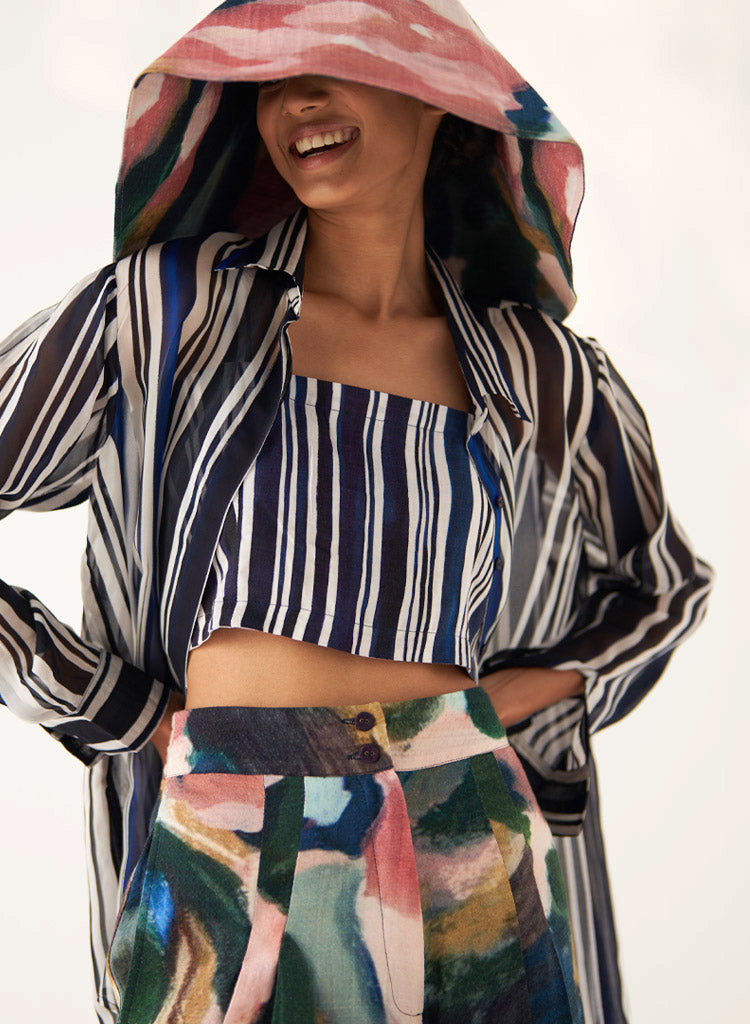 Indigo Stripes Bralette