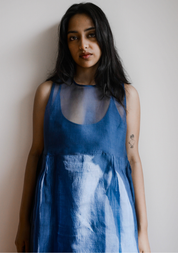 Ink Blue Organza Dress