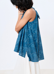 Indigo Iris Halter Top