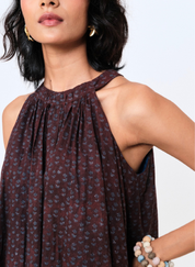 Maroon Iris Halter Top