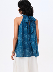 Indigo Iris Halter Top