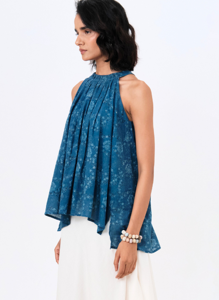 Indigo Iris Halter Top