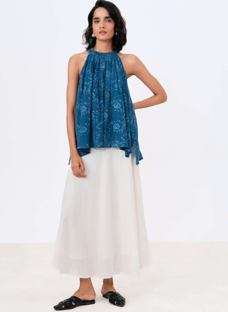 Indigo Iris Halter Top