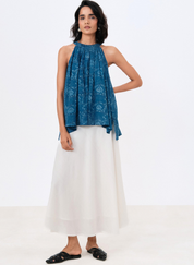 Indigo Iris Halter Top