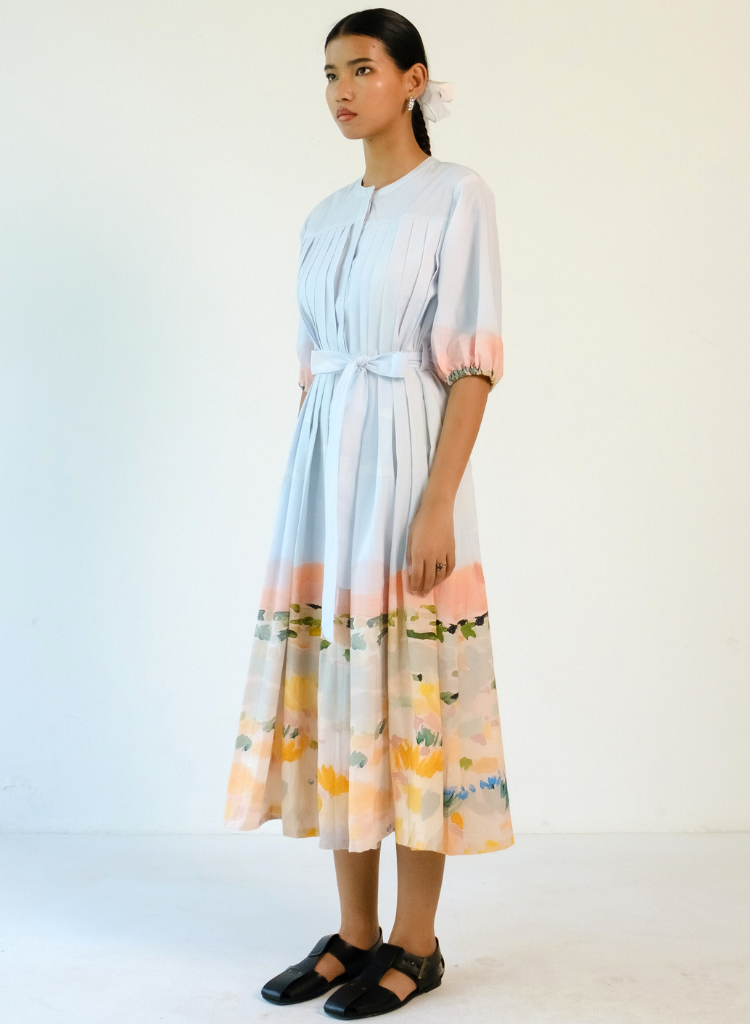 Iris Pleated Dress