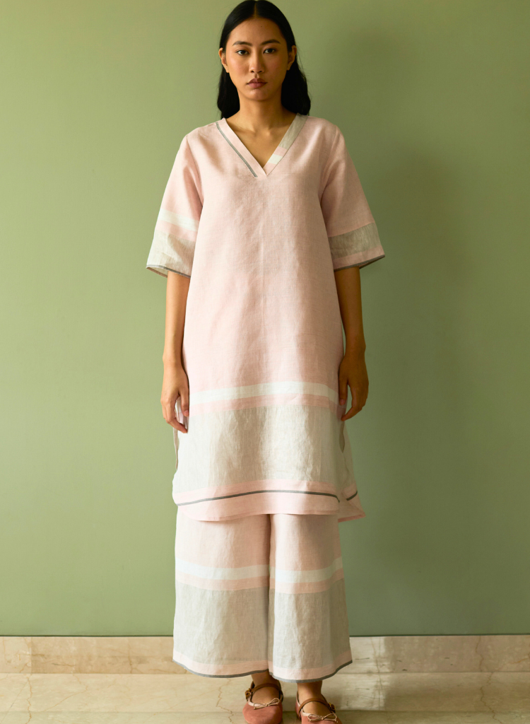 Iva Pleated Border Kurta
