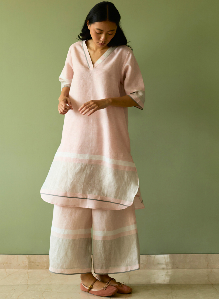 Iva Pleated Border Kurta