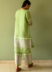 Iva Pleated Border Kurta