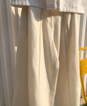 Ivory Pleated Pants