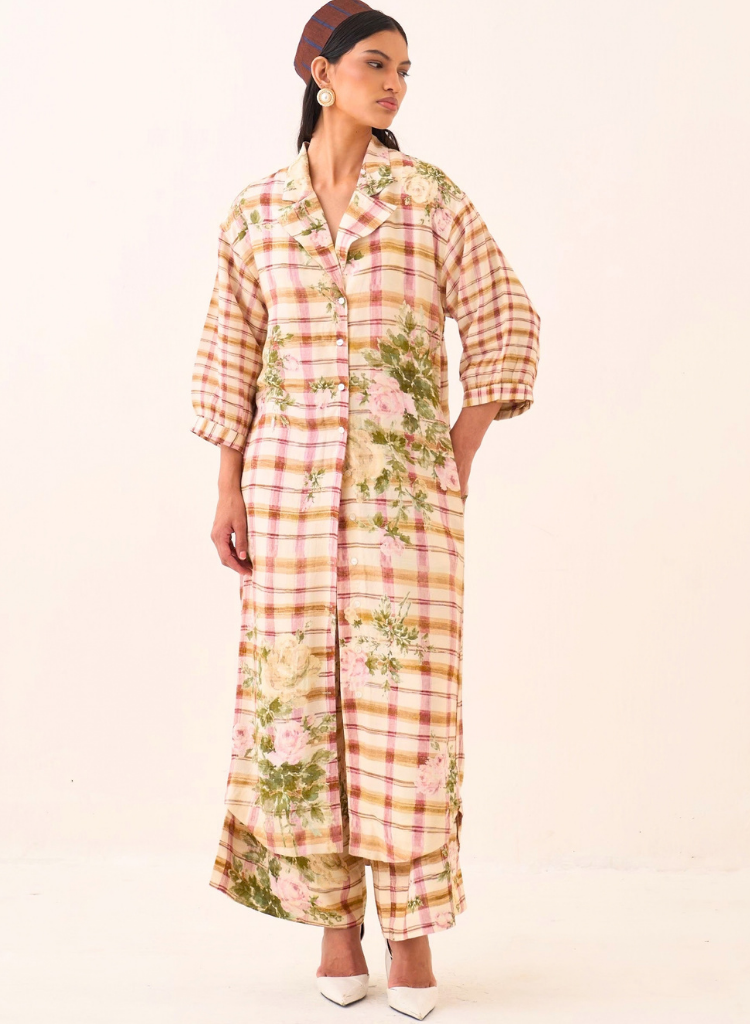 Jaali Rose Trench Jacket