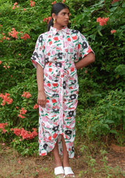 Jardin Spray Draped Dress