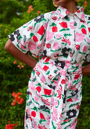 Jardin Spray Draped Dress