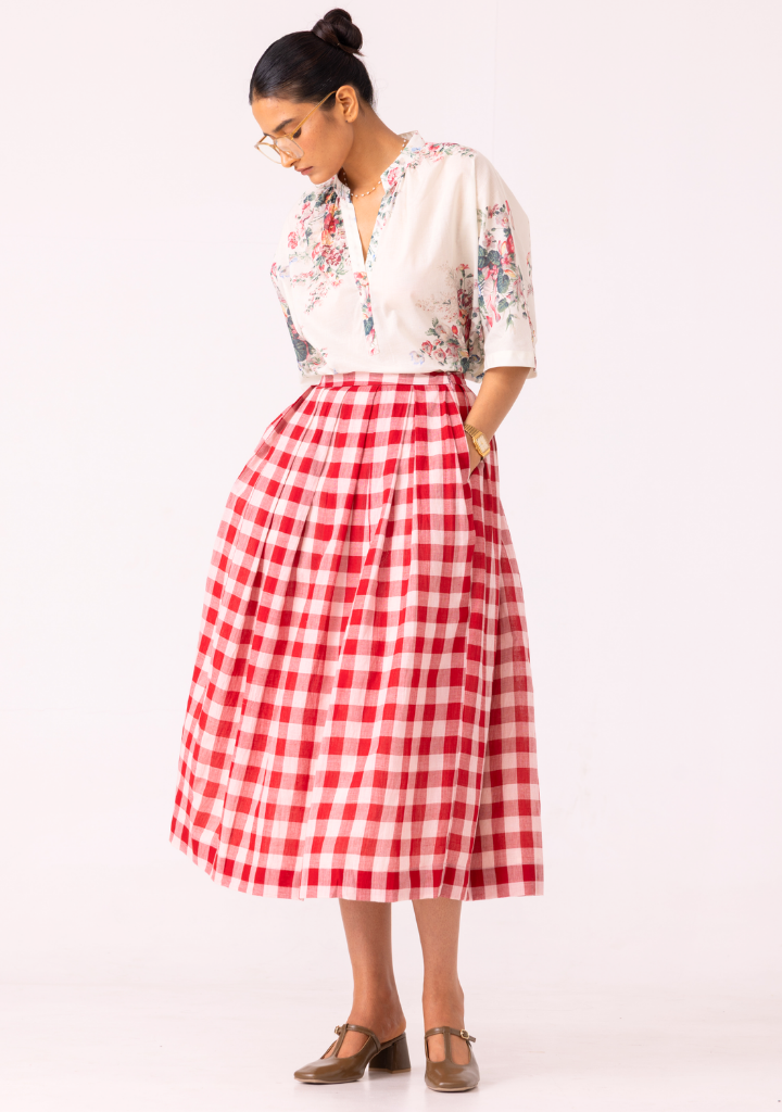 June Checkered Skirt