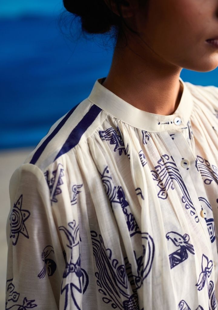 Juniper Gathered Top