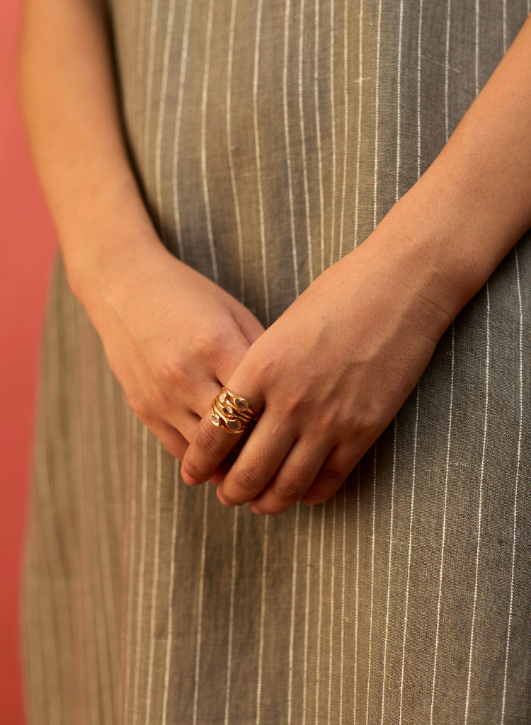 Juro Stripe Parabola Dress