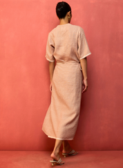 Karo Stripe Wrap Dress