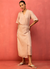 Karo Stripe Wrap Dress