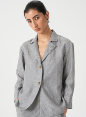 Kasane Striped Jacket Set