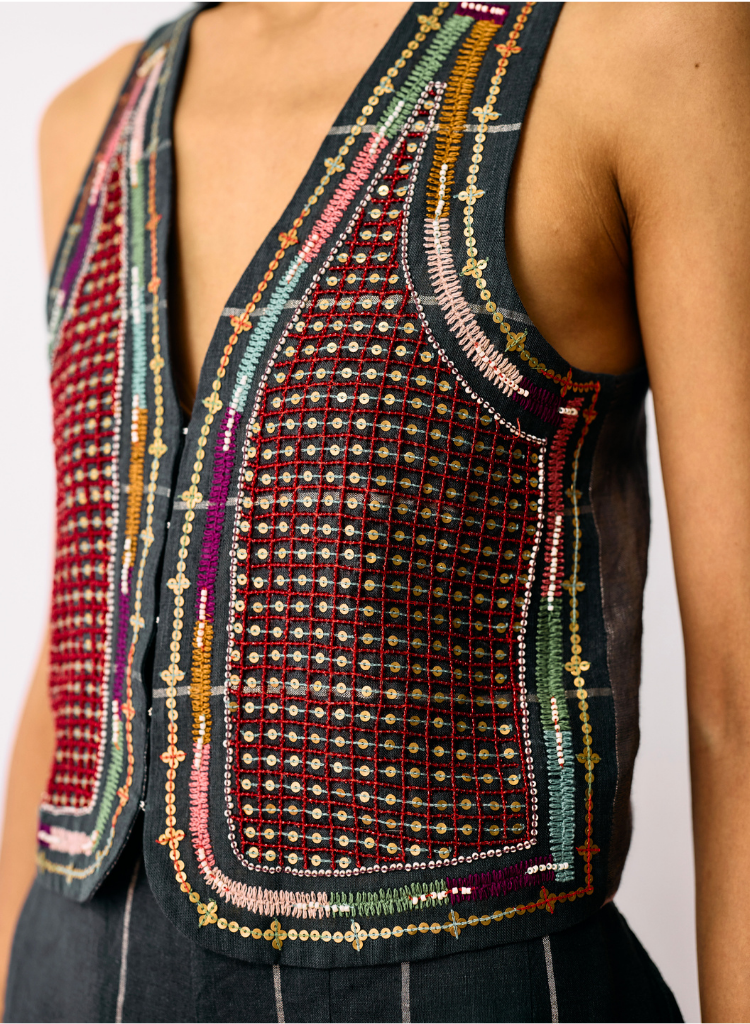 Kaya Embroidered Vest