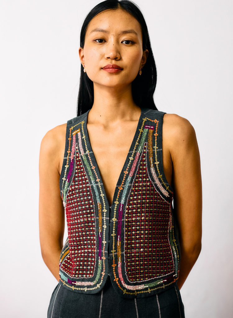 Kaya Embroidered Vest