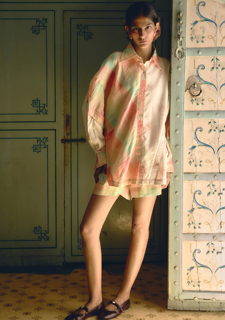 Kelly Bias Panelled Shirt