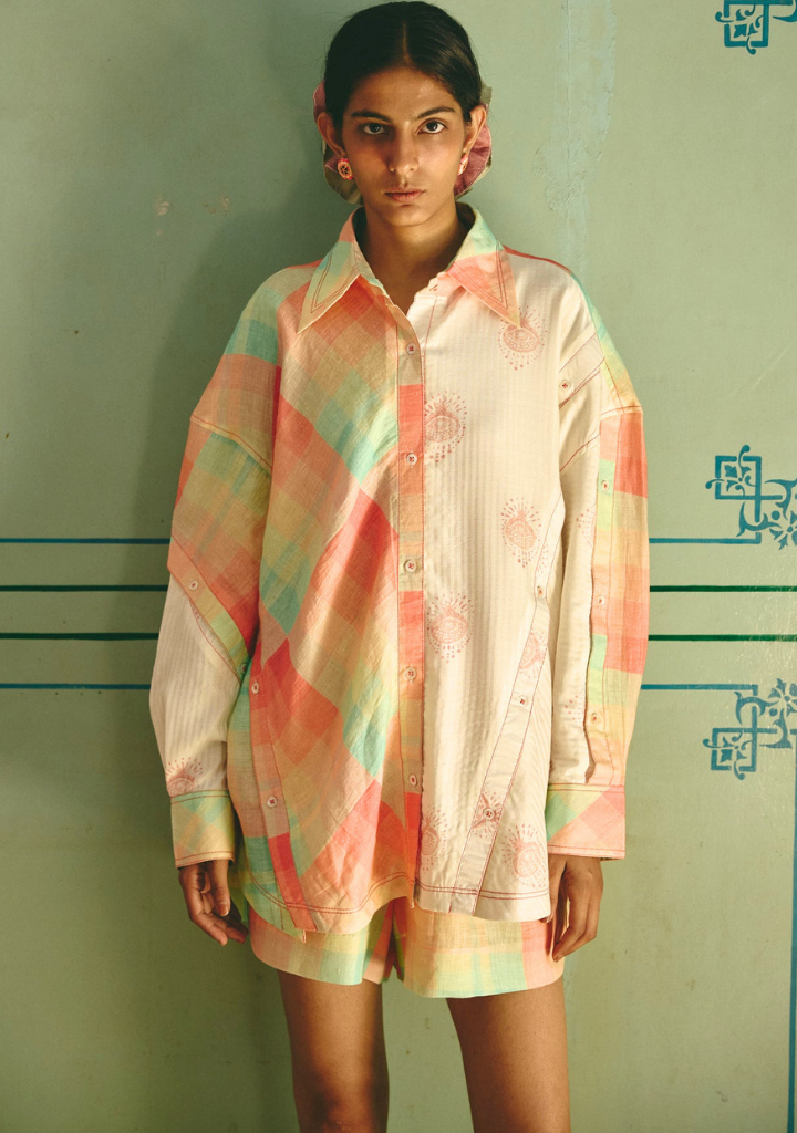 Kelly Bias Panelled Shirt