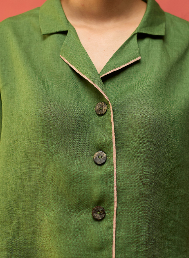 Kiera Cuban Collar Shirt