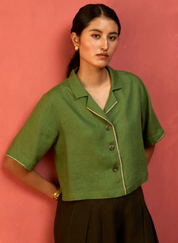 Kiera Cuban Collar Shirt