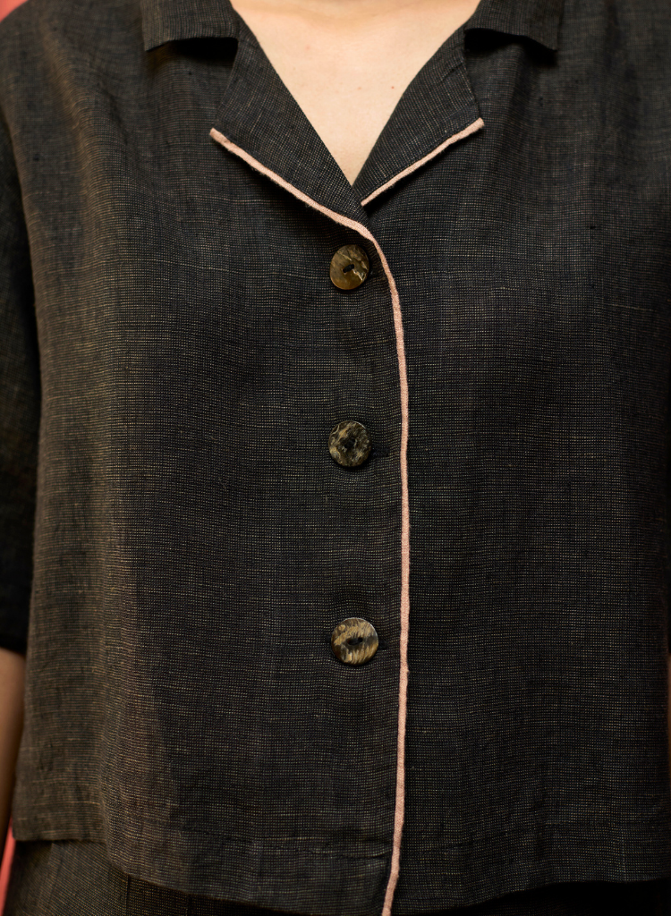 Kiera Cuban Collar Shirt