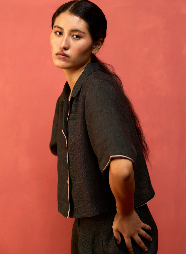 Kiera Cuban Collar Shirt