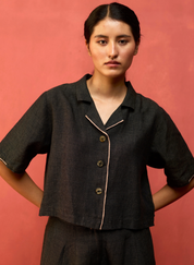 Kiera Cuban Collar Shirt
