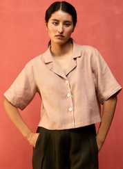 Kiera Cuban Collar Shirt