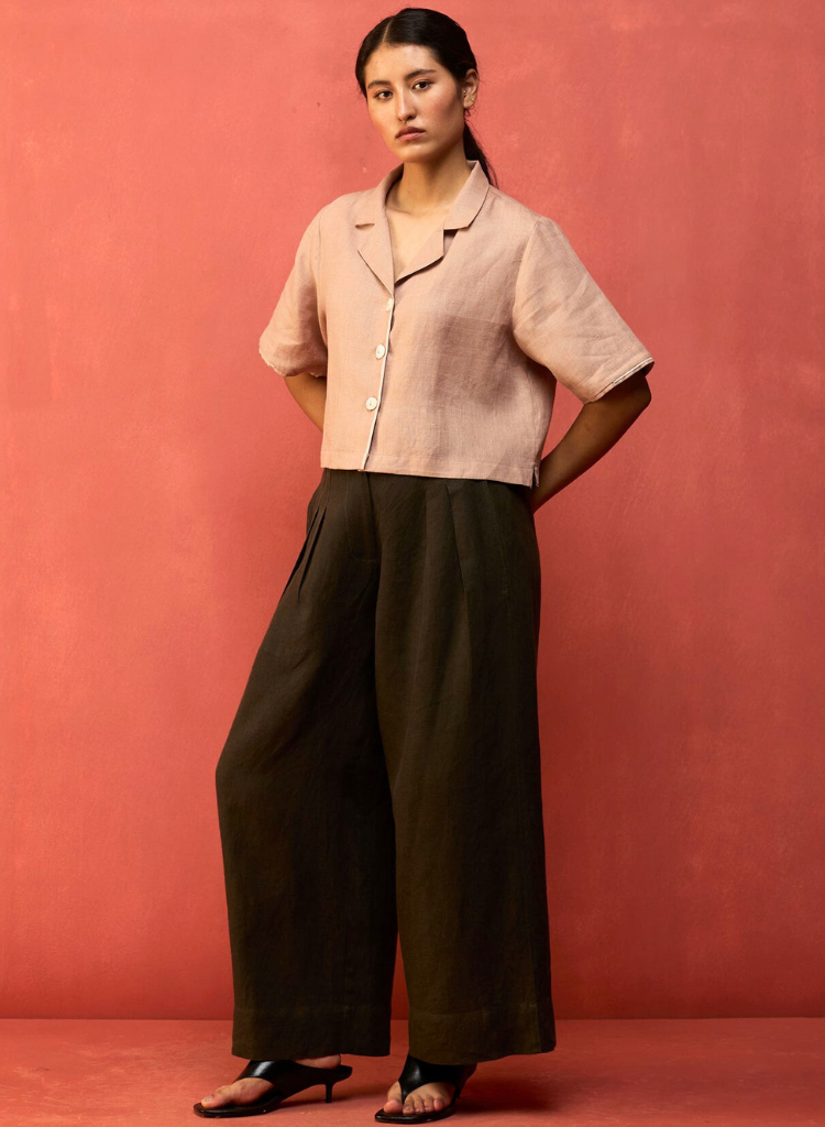 Kiera Cuban Collar Shirt