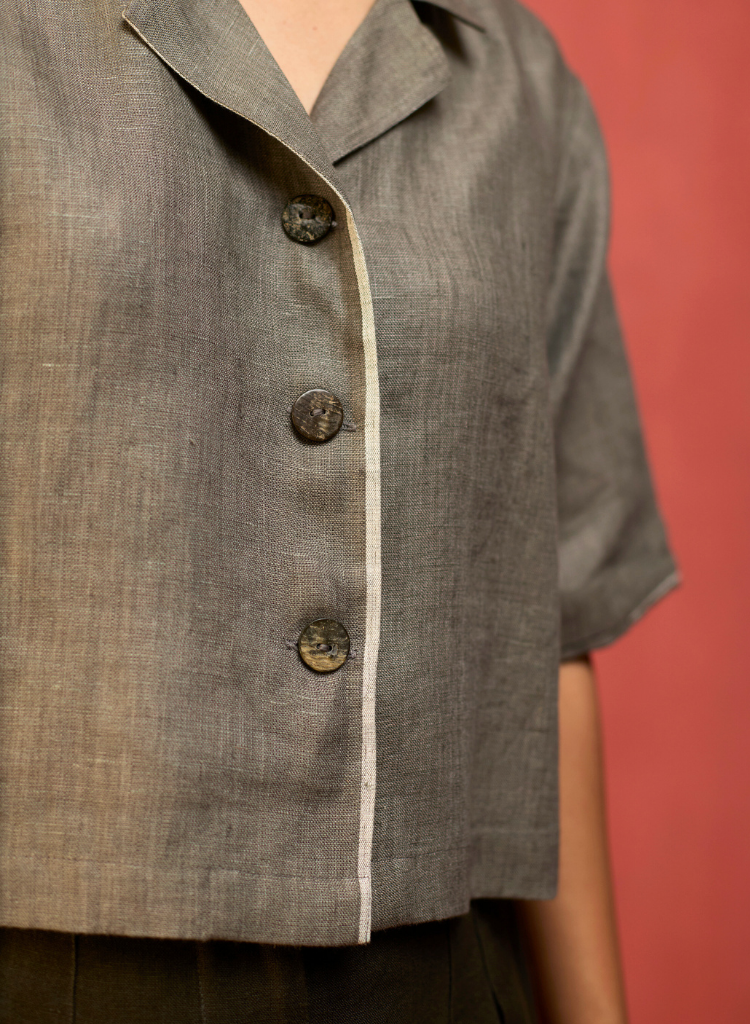 Kiera Cuban Collar Shirt